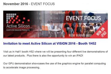 NEWSLETTER-Active-Silicon-live-demos-VISION-show-Stuttgart-November-2016-v3