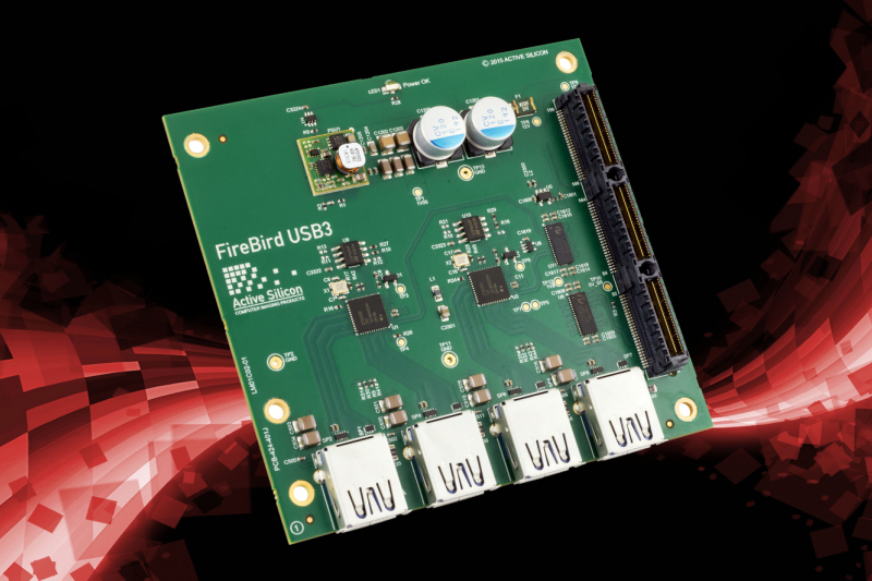 Active Silicon’s new Firebird Quad USB 3.0 controller, in PCIe/104 format