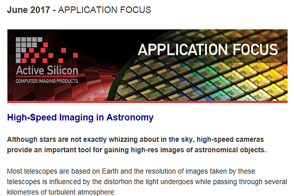 NEWSLETTER-Active-Silicon-High-speed-imaging-in-astronomy-June-2017