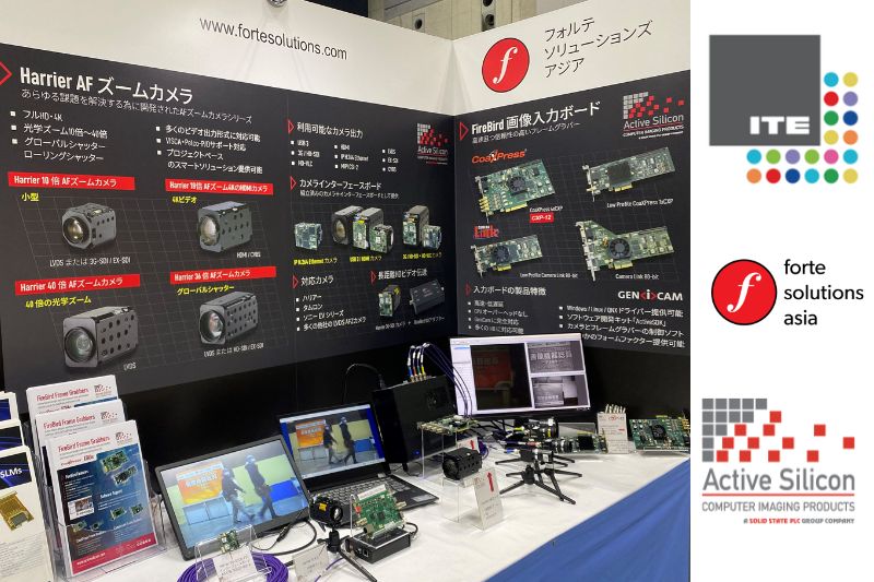 Forte Solutions’ booth at ITE 2021 showing Active Silicon’s products