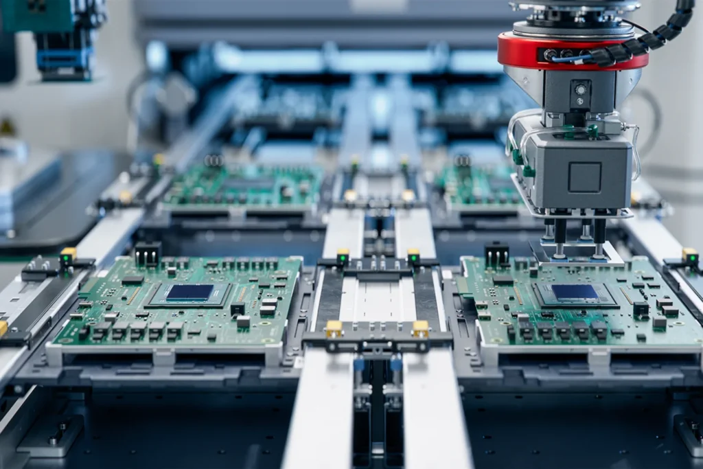 Machine vision inspecting a pcb