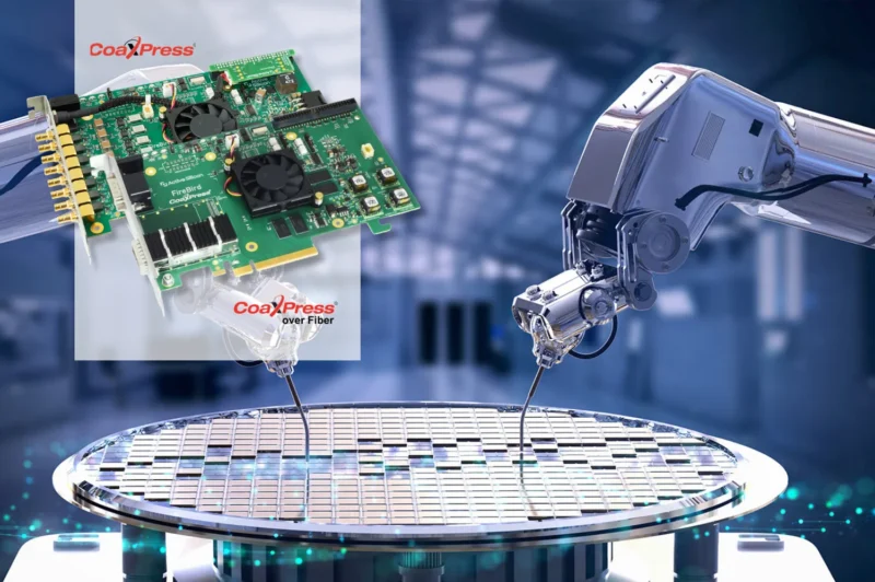 Robotic arm placing components on a wafer
