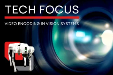Quadruped robot with a close up camera lens