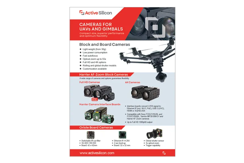 Cameras for UAVs & Gimbals