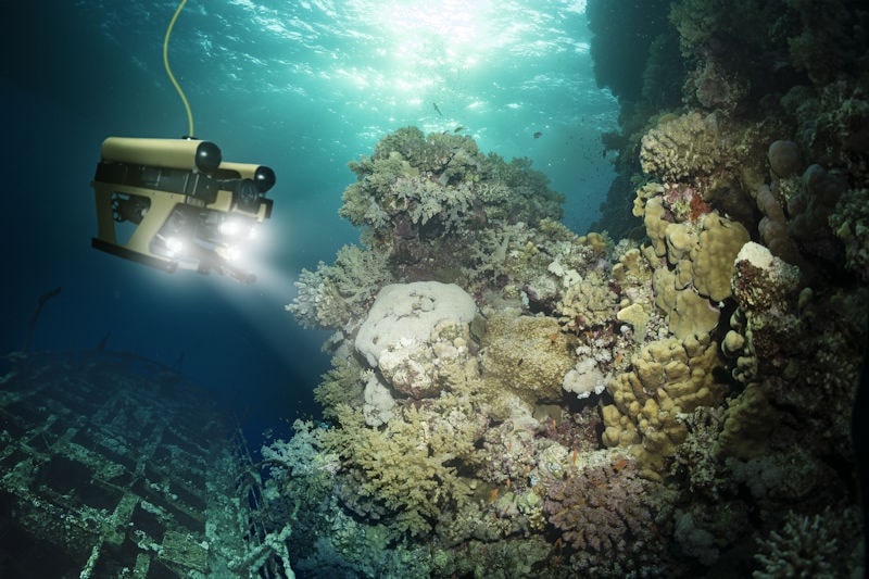 An underwater Remotely Operated Vehicle ROV