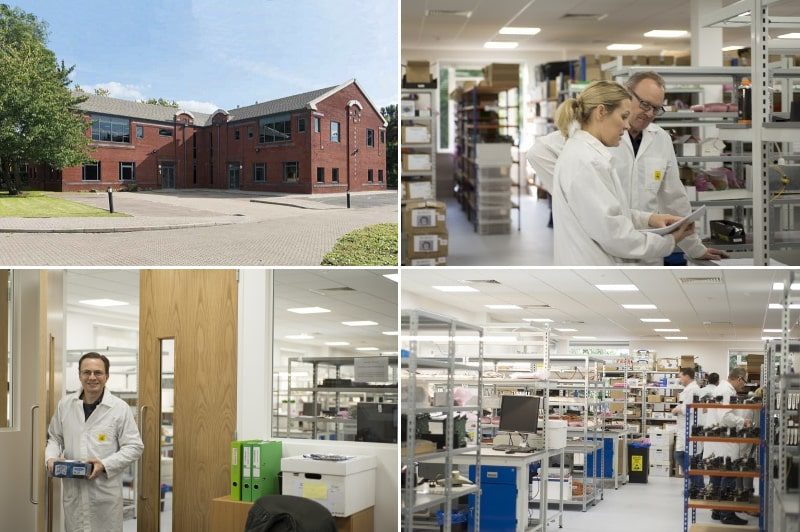 Staff, interior and exterior views of Active Silicon’s new operations and production facility in Langley, UK