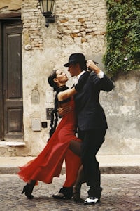 Man and woman doing a Tango dance