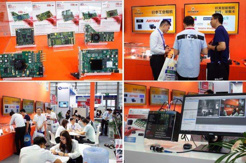 photos from CIOE showing Active Silicon frame grabbers nad Optiger's booth