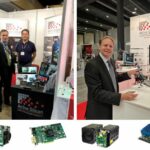 people at an exhibition booth and Active Silicon’s imaging products