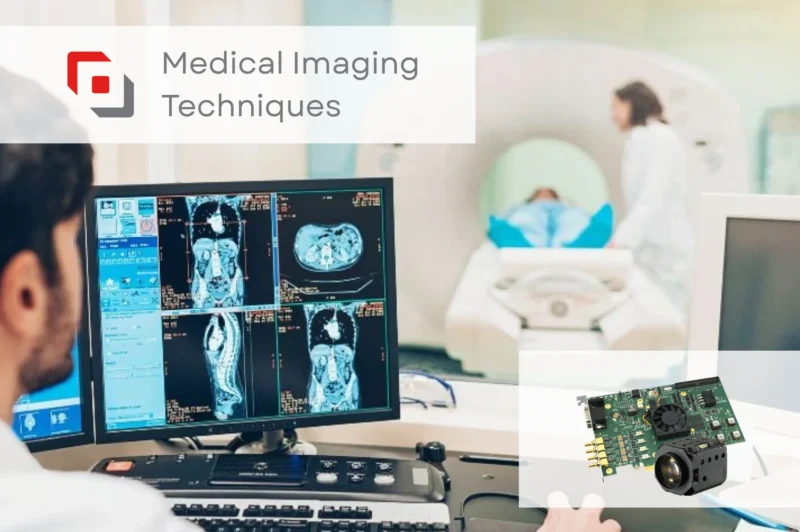 Medical professional viewing MRI scan images