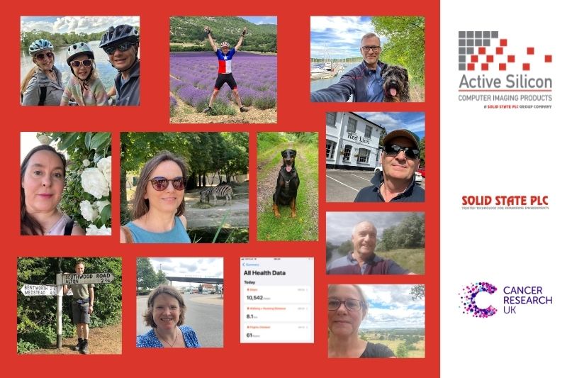 Active Silicon team members on their walk, run or cycle for charity