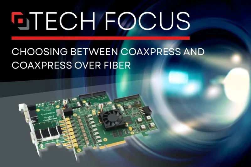 Close up camera lens focusing on two frame grabbers and the article title
