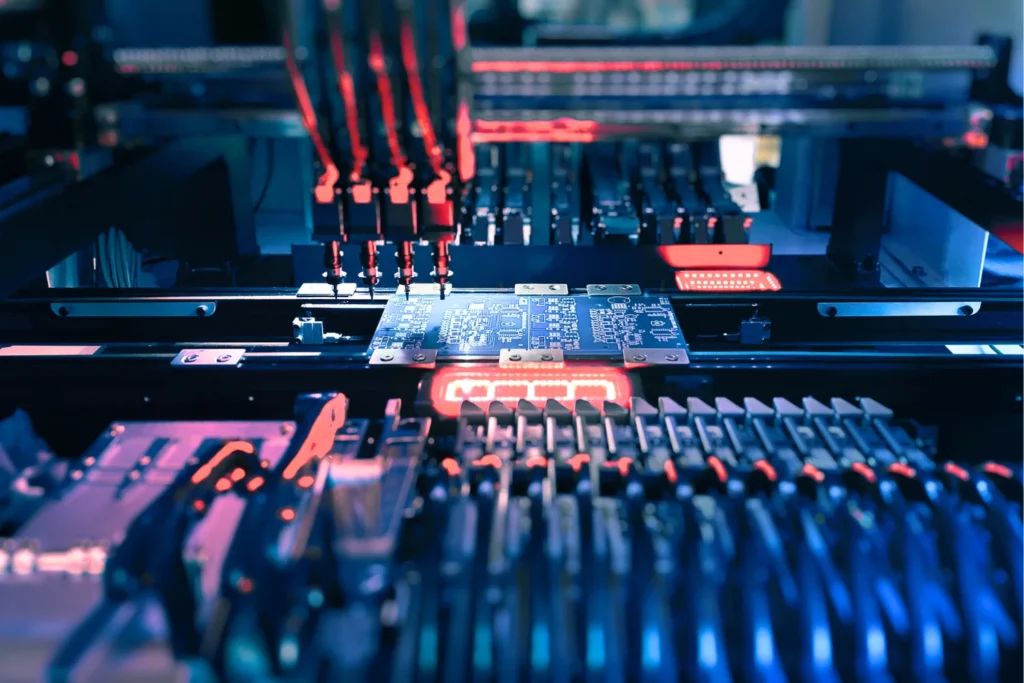 Machine vision inspects a PCB 