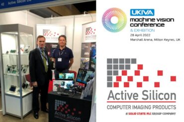 The Active Silicon team at our booth at UKIVA machine vision conference in 2019