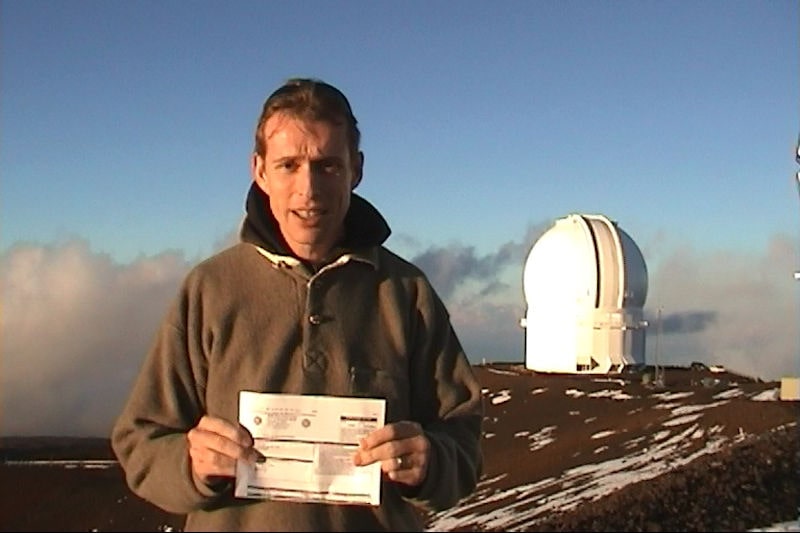 Active Silicon founder in front of the Subaru telescope in Hawaii