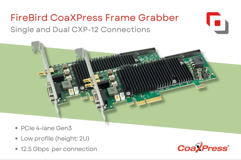 Firebird single and dual CoaXPress frame grabbers