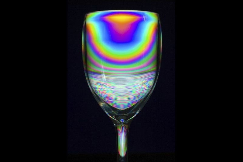 Polarized image of plastic under stress