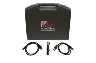 Photo of case and content of the evaluation kit for the BlueBird SDI Adapter