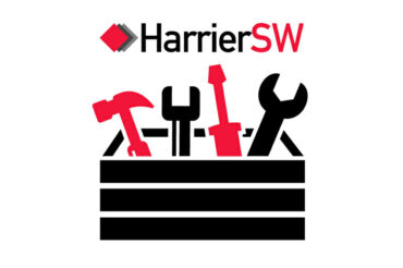 Graphic with toolbox representing Harrier software tools