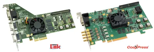 CoaXPress and Camera Link frame grabbers