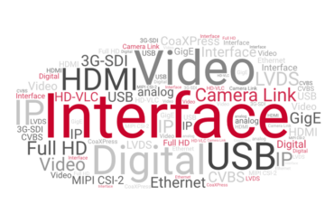 Word cloud containing words relating to video interfaces standards