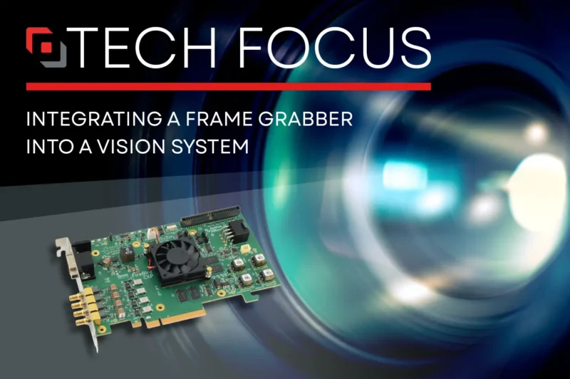 A frame grabber and close up of a camera lens